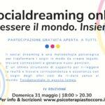 Socialdreaming online: domenica 31 maggio, evento gratuito aperto a tutti