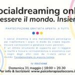 Socialdreaming online: domenica 31 maggio, evento gratuito aperto a tutti